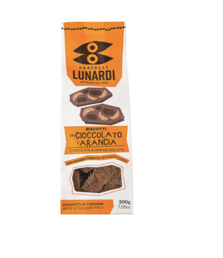 Печиво Fratelli Lunardi Кантучіні шоколад апельсин 200г